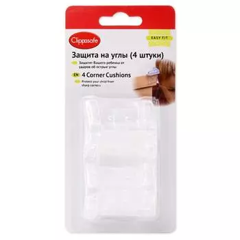 Clippasafe Защита на углы, прозрачный, 4 шт.