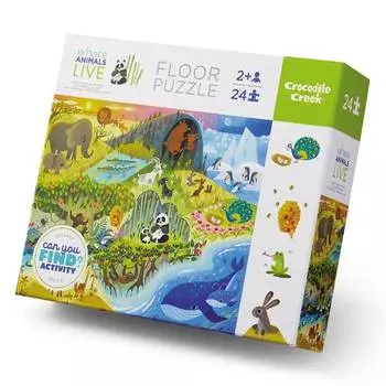 Crocodile Creek Пазл «Жизнь животных», 24 элемента