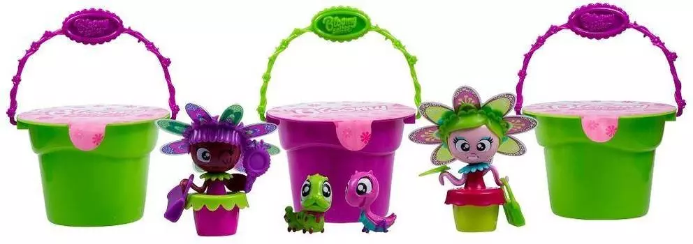 Цветули "3 горшочка и 2 куколки - Т15834" - набор для выращивания цветов