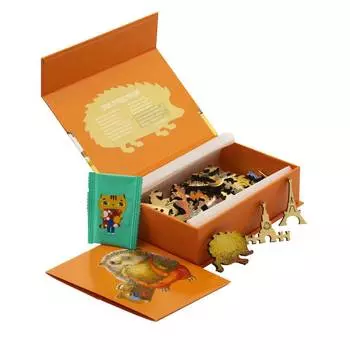 Davici Деревянный пазл "Ежик-путешественник"