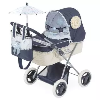DeCuevas Toys Коляска для куклы с сумкой и зонтиком серии Романтик, 60 см