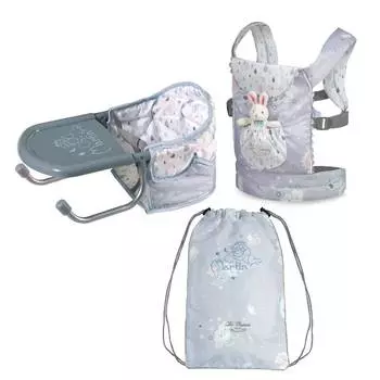 DeCuevas Toys Стульчик для кормления куклы переносной в наборе с аксессуарами серии "Мартин" 14 см