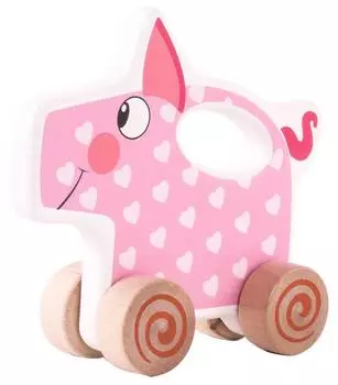 Деревяшки Каталка "Поросёнок Хрю"