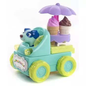 Деревяшки Машинка музыкальная Собачка Гав-Гав, движение, свет