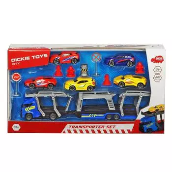 Dickie Toys Игровой набор "Транспортер", 26 см, синий