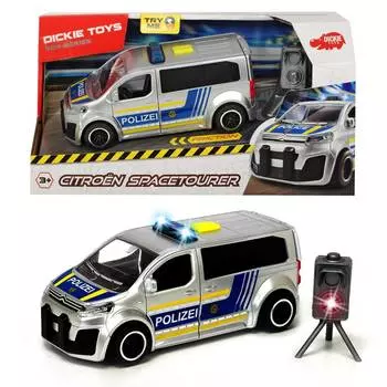 Dickie Toys машинка "Полицейский минивэн Citroen SpaceTourer" фрикционный, 15см, свет, звук, 3713010