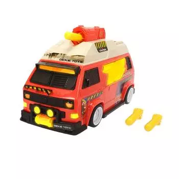 Dickie Toys Машинка с залповой установкой "VW T3 Camper" 28 см, свет, звук, 3756004