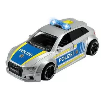 Dickie Toys Полицейская машинка Audi RS3 фрикционная с аксессуарами, 15 см