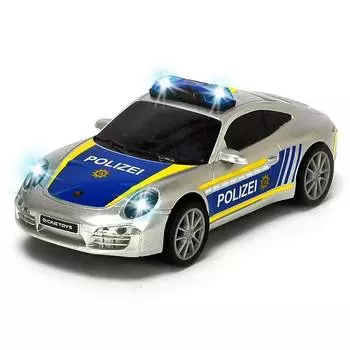 Dickie Toys Полицейская машинка Porsche фрикционная, 15 см, свет, звук