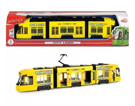 Dickie Toys "Городской трамвай" 46 см, желтый, 3749005129