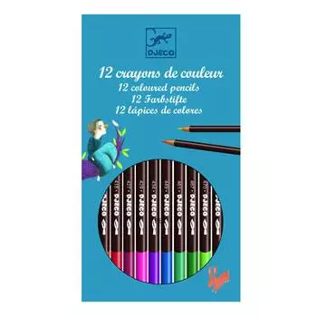 Djeco Акварельные карандаши, 12 штук