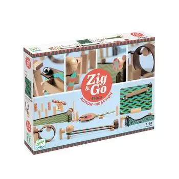 DJECO Деревянный конструктор Zig &amp; Go, 48 деталей