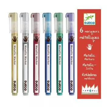 DJECO Фломастеры металлик, 6 штук
