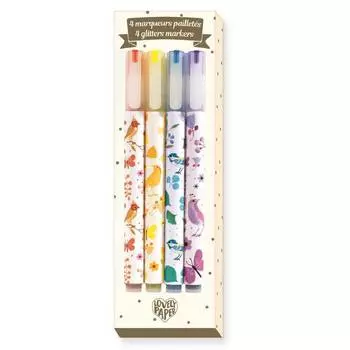 DJECO Фломастеры с блестками, 4 шт.