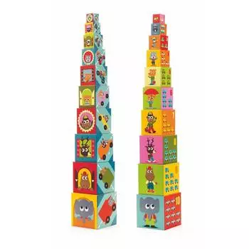 Djeco Кубики-пирамида "Машины"