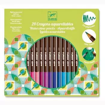 DJECO Набор акварельных карандашей, 24 штуки