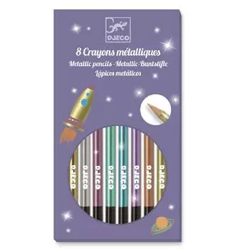 DJECO Набор карандашей металлик, 8 цветов