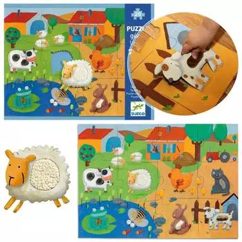 DJECO Пазл-гигант тактильный "Ферма"