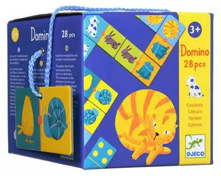 DJECO "Домино Цветные животные 08111" - Настольная игра