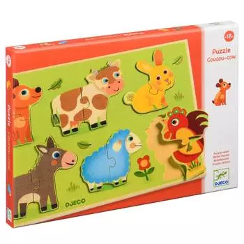 DJECO Рамка-вкладыш "Животные на лугу"