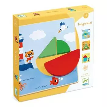 DJECO Развивающая игра "Пазл-Танграм" мини