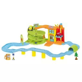 Dolu Большой Гараж с треком 2 уровня