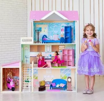 Дом для кукол PAREMO "Розали Гранд", с мебелью