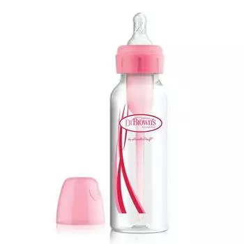 Dr.Brown's Бутылочка с узким горлышком "Options", 250 мл, розовая