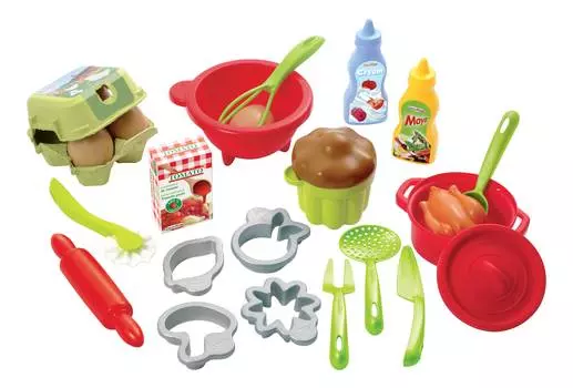 Ecoiffier Набор посудки с продуктами