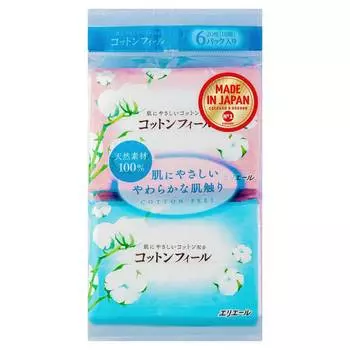 Elleair Салфетки бумажные (платочки) Cotton Feel, 60 шт.