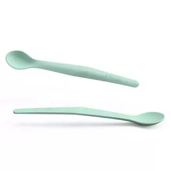 Everyday Baby Детская силиконовая ложка, 2 штуки, мятный
