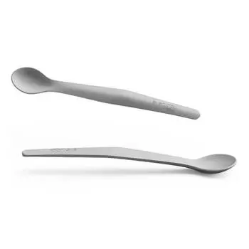 Everyday Baby Детская силиконовая ложка, 2 штуки, серый