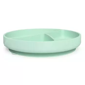 Everyday Baby Детская силиконовая тарелка на присоске, мятная