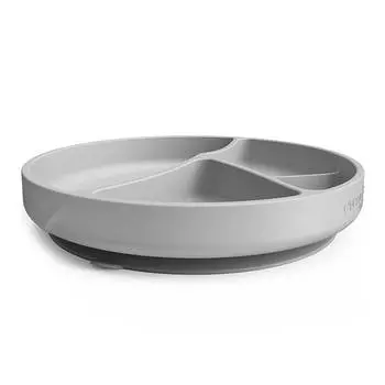 Everyday Baby Детская силиконовая тарелка на присоске, серая