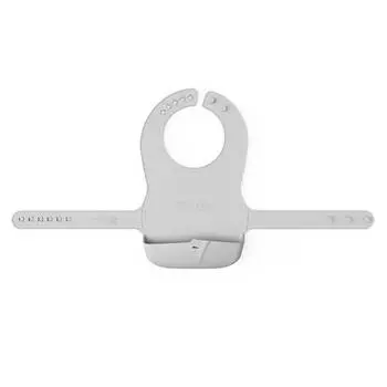 Everyday Baby Детский силиконовый нагрудник, серый