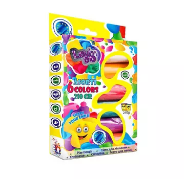 Фабрика Первых Фантазий Набор теста для лепки "Ассорти 6 цветов"