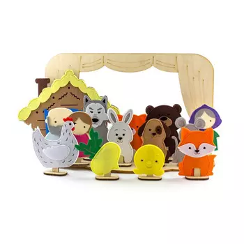 Фетров Настольный театр Набор 3 в 1 "Колобок, Репка, Курочка Ряба"