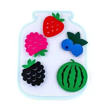 Фетров Развивающая игра "Банка с ягодами"