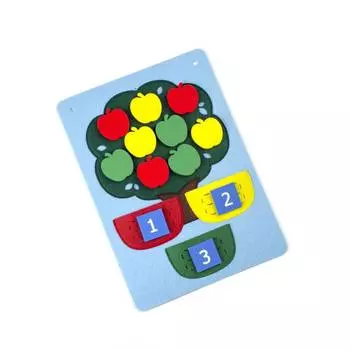 Фетров Развивающий планшет "Дерево с корзинами"