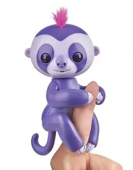 Fingerlings "Интерактивный ленивец МАРДЖ (пурпурный), 12 см"