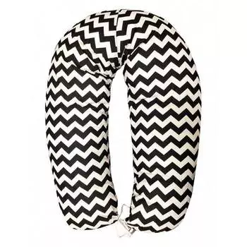 ФЭСТ Подушка для беременных и кормящих женщин, цвет белый/черный/зигзаг