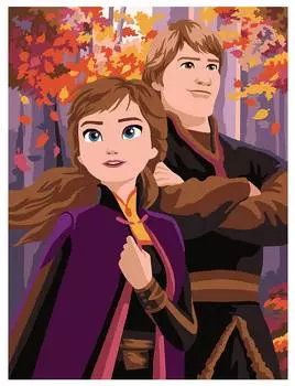 Фрея Набор для раскрашивания по номерам "Анна и Кристофф" №09, 30x40 см