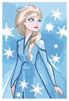 Фрея Набор для раскрашивания по номерам "Королева Эльза" №07, 20x30 см