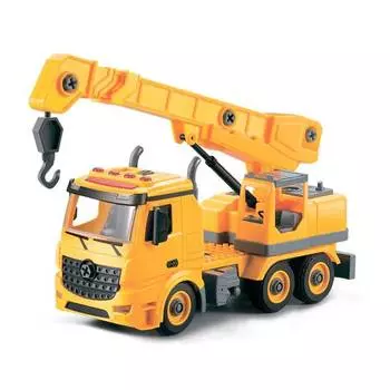 Funky Toys Грузовик-конструктор с подъемным краном, фрикционный, свет, звук