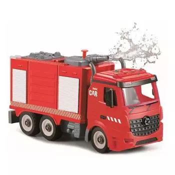 Funky Toys Пожарная машина-конструктор фрикционная, свет, звук, вода