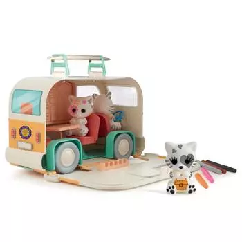 Фуззики Игровой набор "Домик на колесах", жёлтого цвета