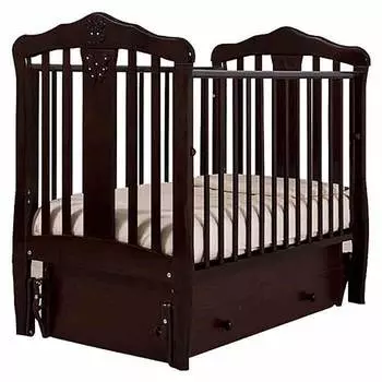 GANDYLYAN Кровать детская К-2002-28м "Доминик", Люкс маятник универсальный, махагон