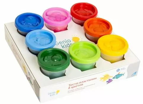 GENIO KIDS-ART Набор для детской лепки "Тесто-пластилин 8 цветов"