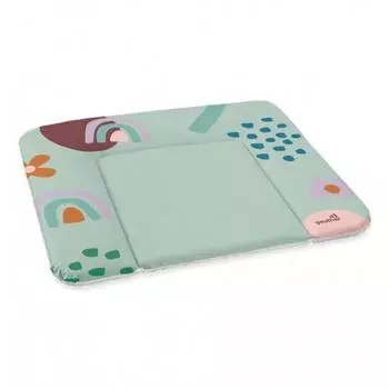 Geuther Матрас для пеленания 85х72, 78, зеленый с цветами