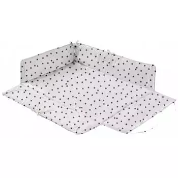 Geuther Мягкий бампер для манежа Ameli, коричневый горох